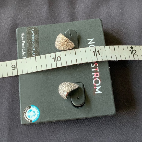 Nordstrom Pavé Cubic Zirconia Hoop Earrings - Picture 6 of 7